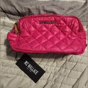 Mz Wallace sam pouch dragonfruit pink cosmetic tote